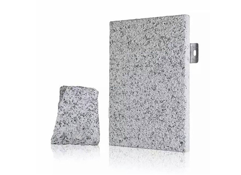 Stone like aluminum veneer